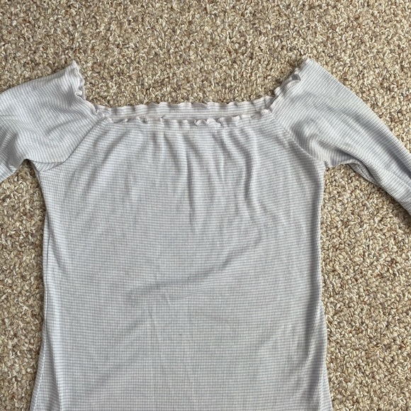 Hollister Ribbed Striped Off Shoulder Top - Picture 4 of 5